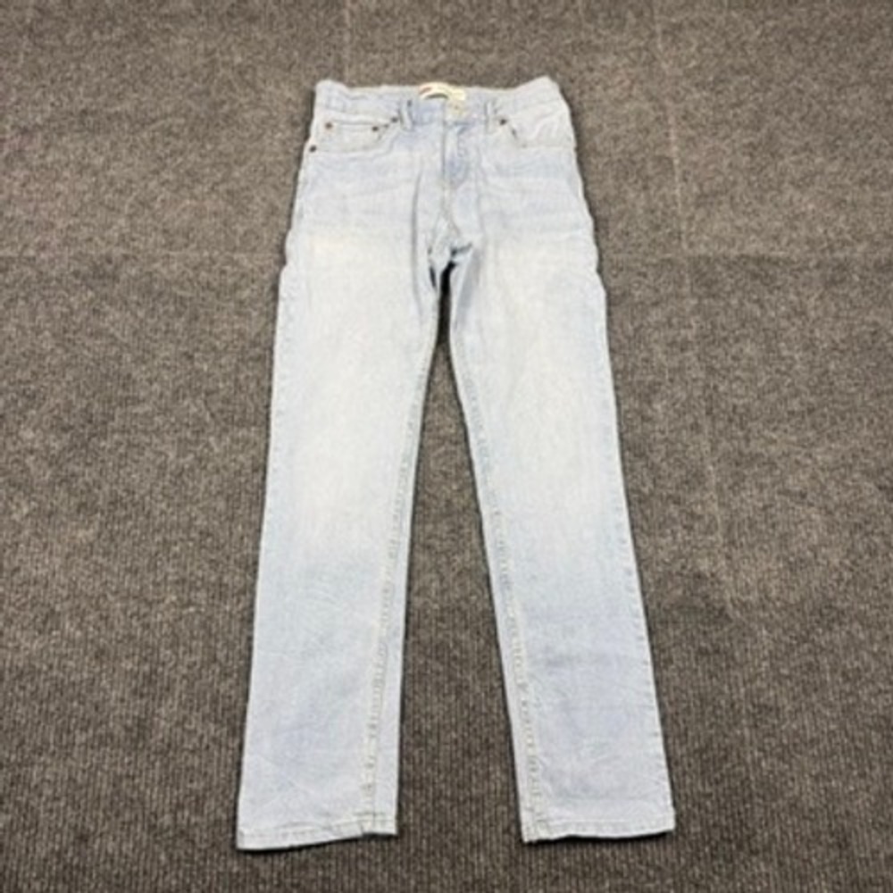 Levis 502 Regular Taper Boys Jeans Light Wash Denim Size 14 Reg 27x27